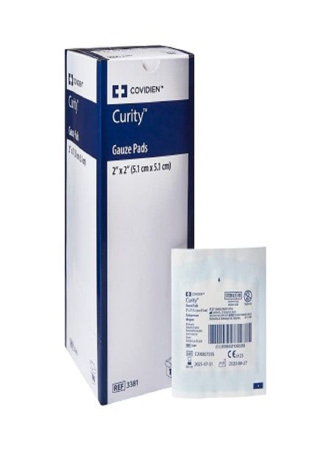Covidien Curity Gauze Sterile Pads, 2" x 2", Box of 100